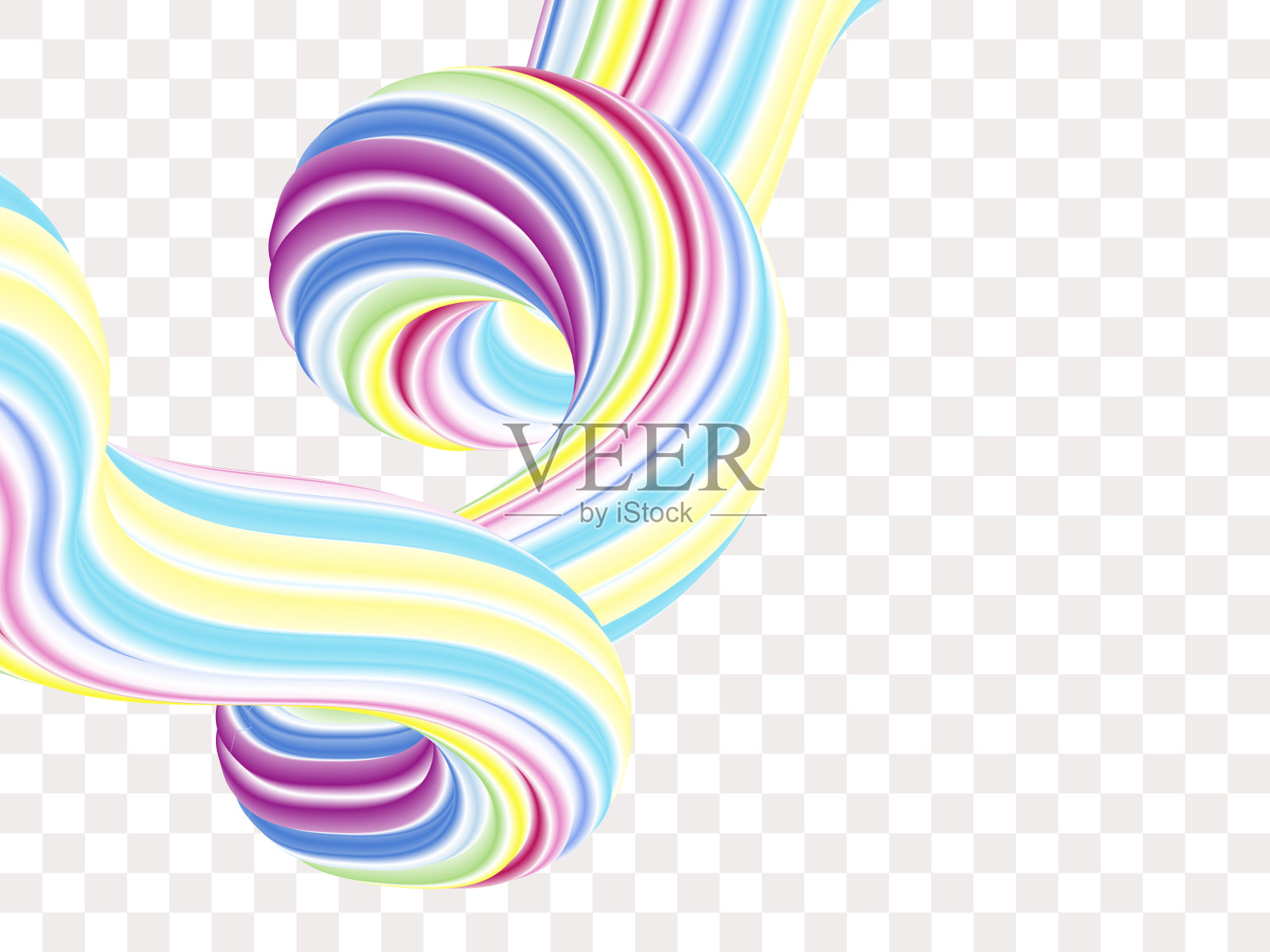 抽象的3d彩色构图与光滑的渐变形状。矢量艺术插图。充满活力的梯度流动的溪流。液体颜色路径。创造力的概念。矢量插图。每股收益10插画图片素材