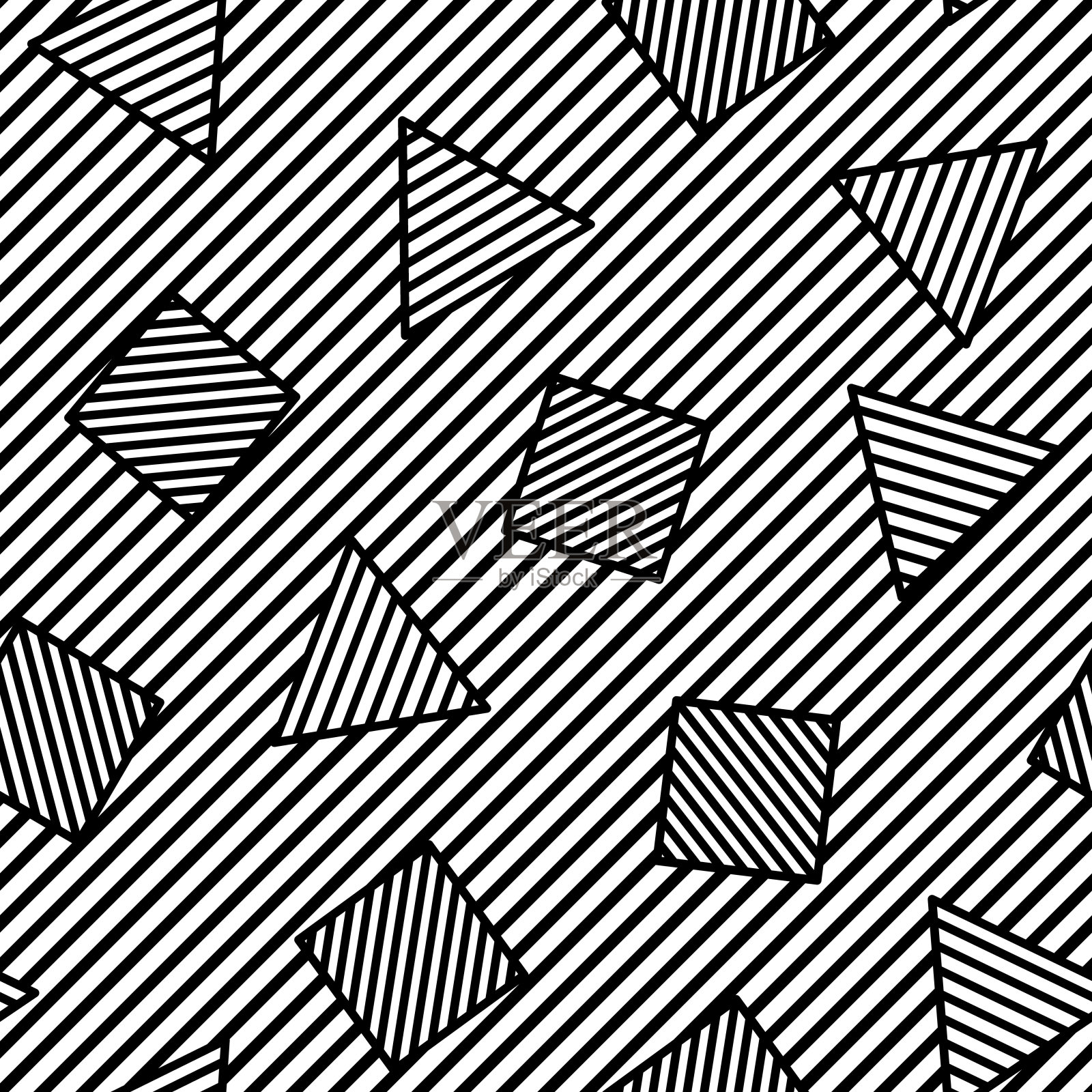 流行文化九十年代无缝图案背景。向量插画图片素材