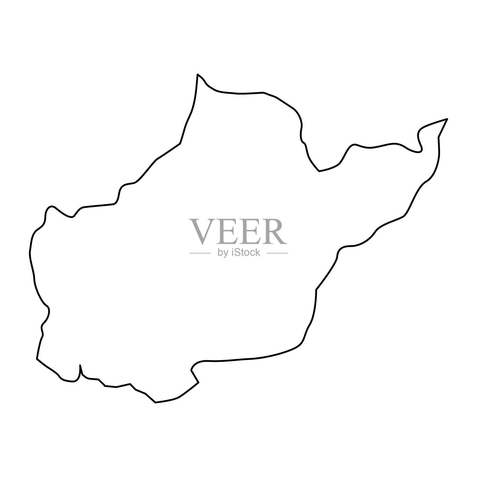 巴拉坎地区地图,阿塞拜疆行政区划。插画图片素材