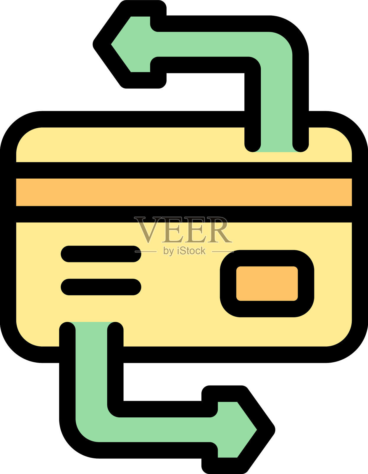 信用卡返现图标平插画图片素材