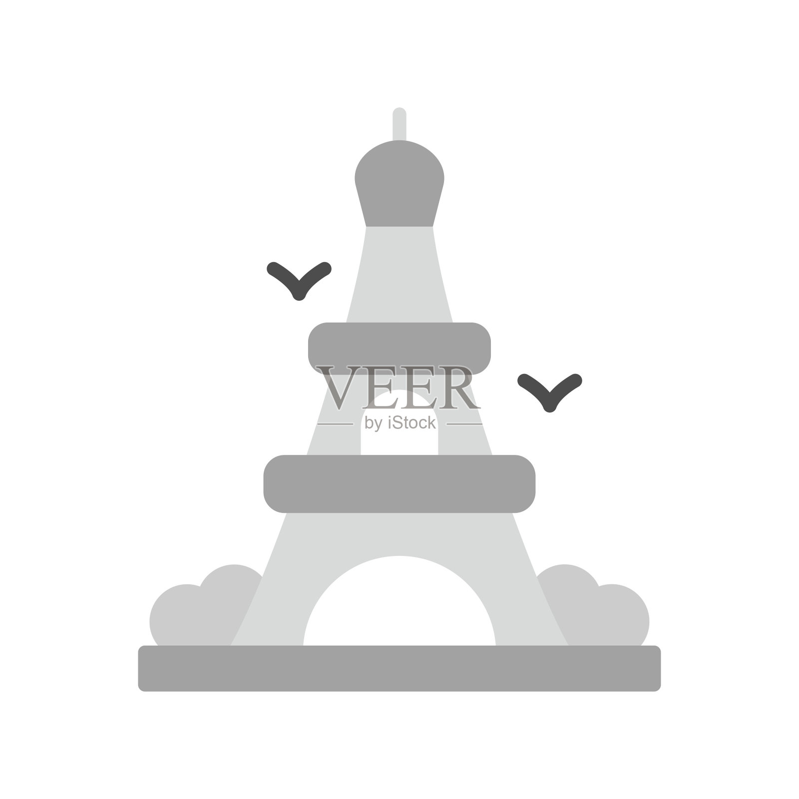 埃菲尔铁塔图标插画图片素材