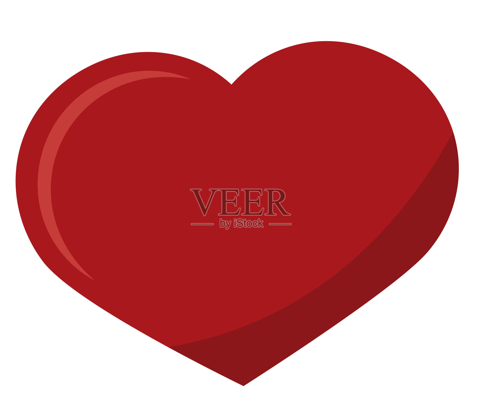 矢量插图的心脏在一个透明的背景插画图片素材