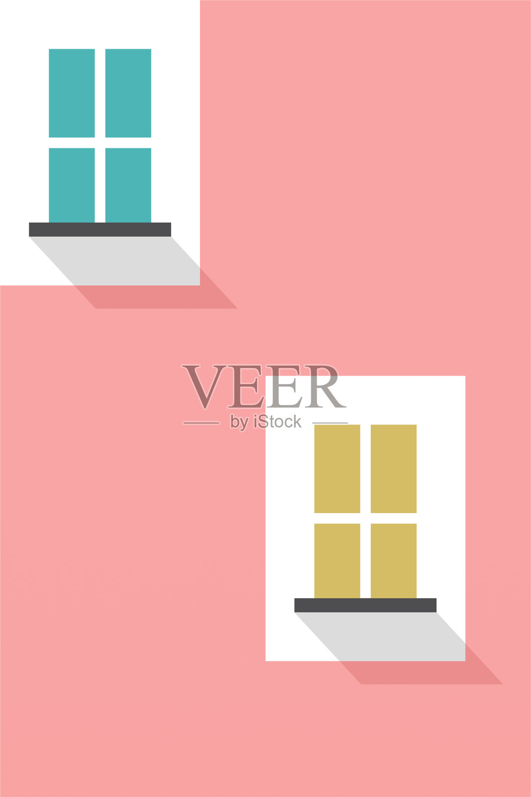 可打印的建筑建筑墙艺术海报插画图片素材