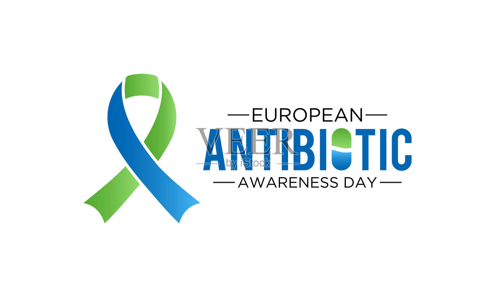 关于11月18日欧洲抗生素意识日主题的矢量插图。欧洲抗生素意识日模板横幅,海报与背景。插画图片素材