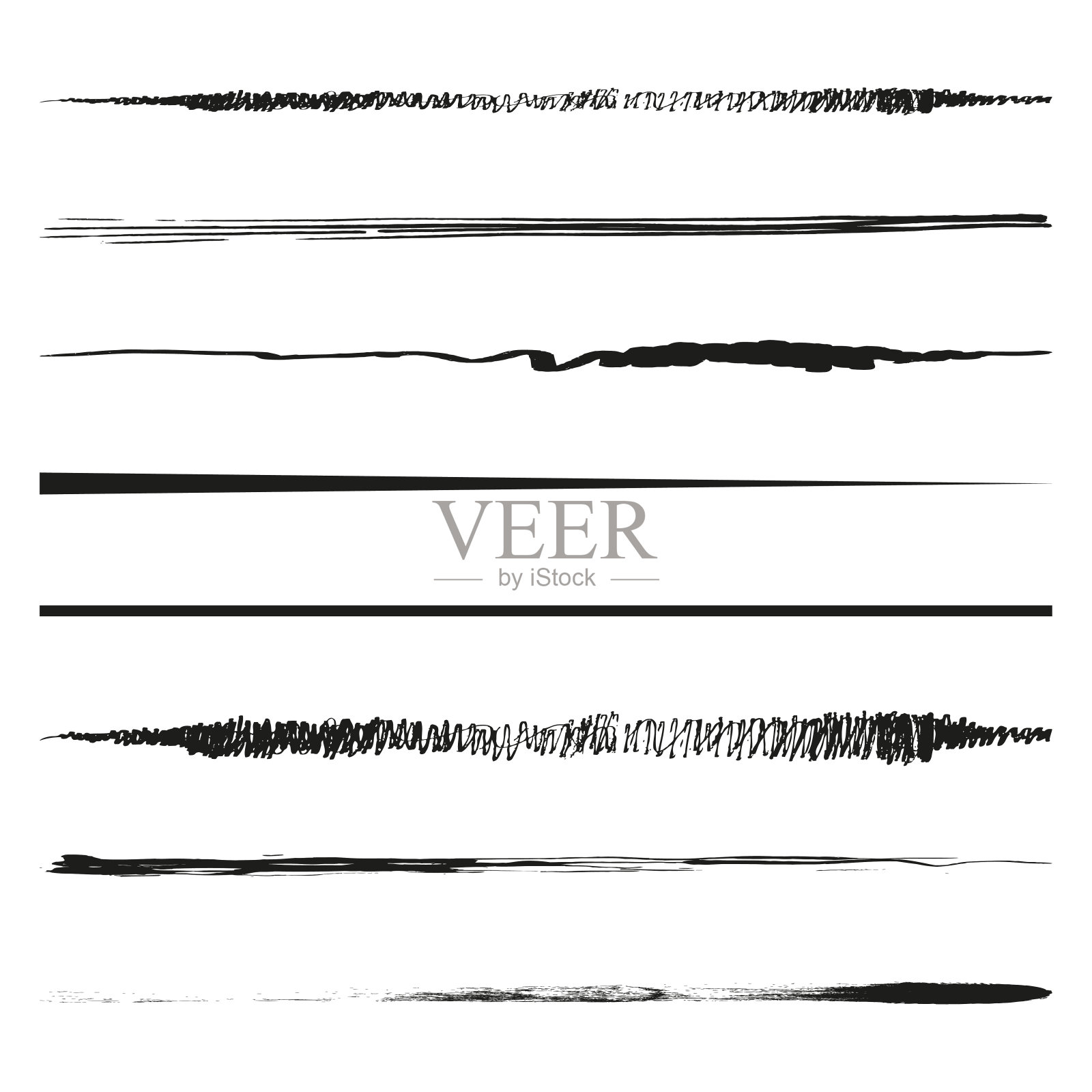 手绘垃圾刷线。矢量插图。每股收益10。插画图片素材