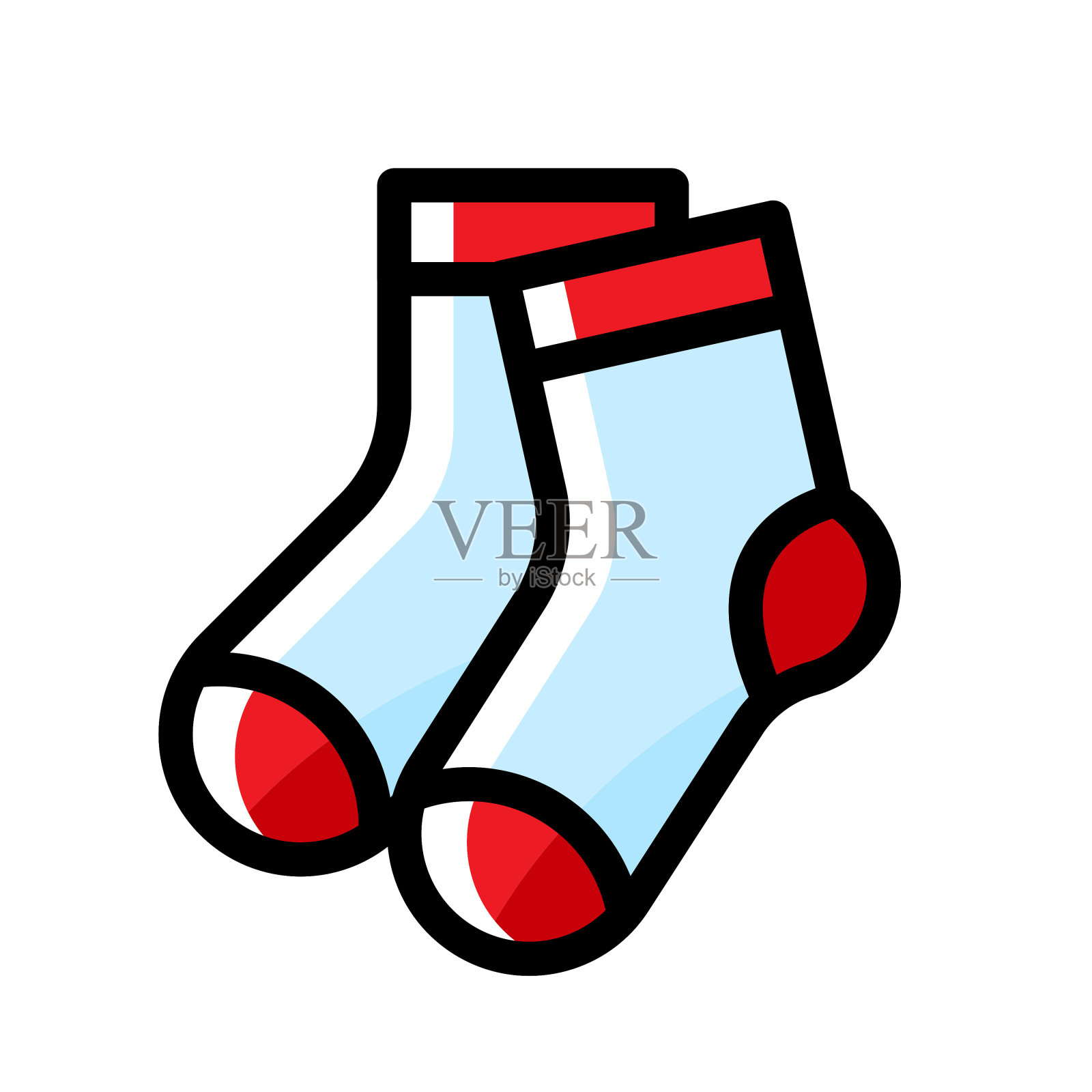 袜子图标线条艺术插画图片素材