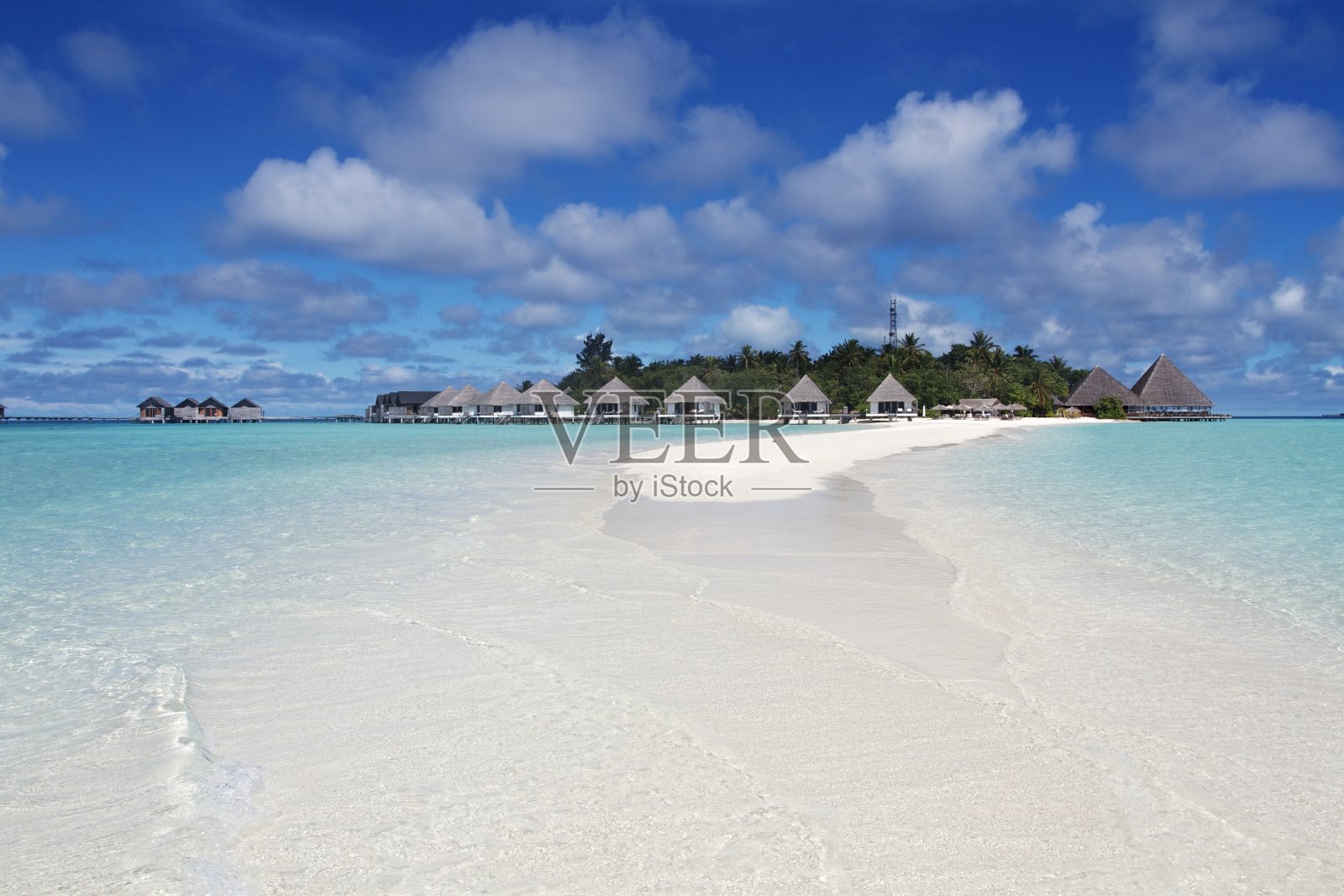 豪华水上平房,Ganghei岛,马尔代夫照片摄影图片