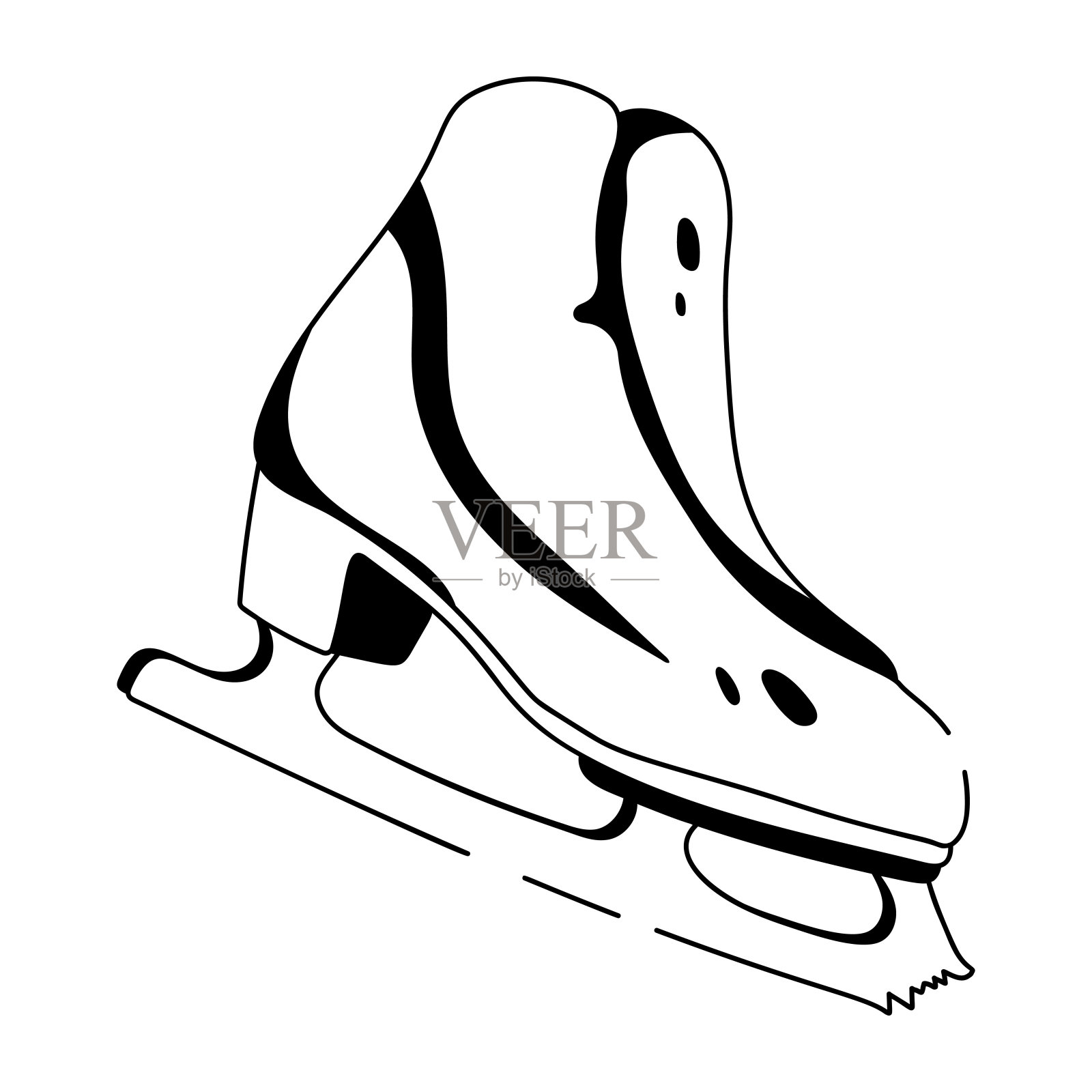 溜冰鞋插画图片素材