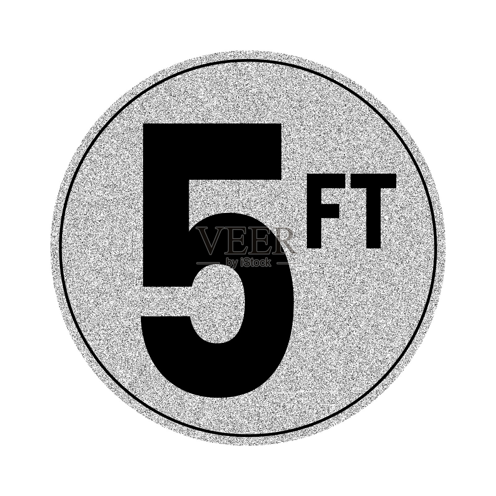 5英尺游泳池深度标记,游泳池数字标记,矢量。插画图片素材