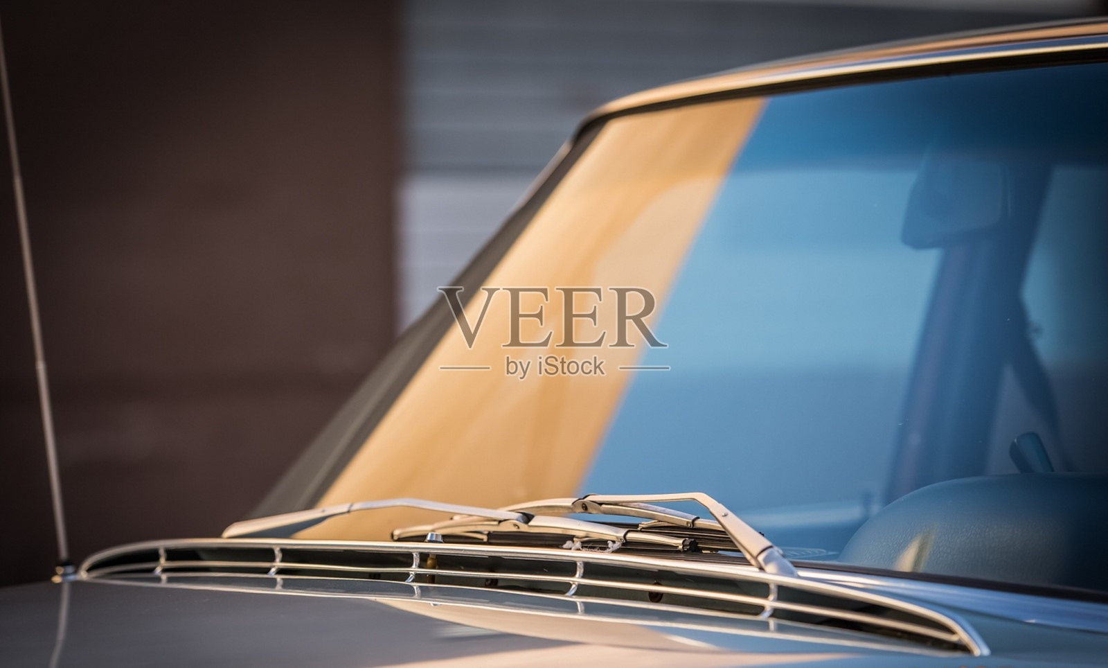 蓝色60年代轿车照片摄影图片