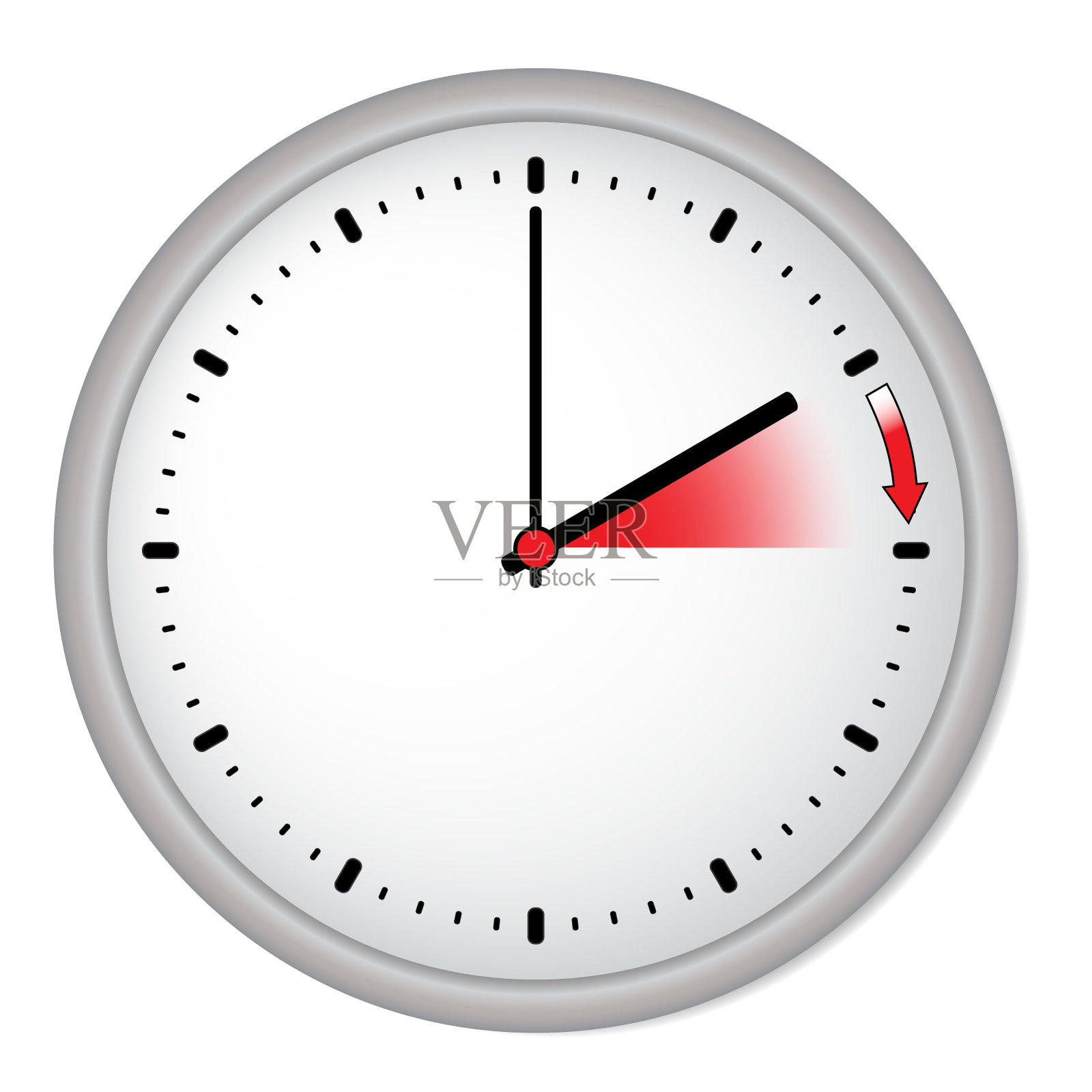 说明日光节约时间和标准时间的变化插画图片素材