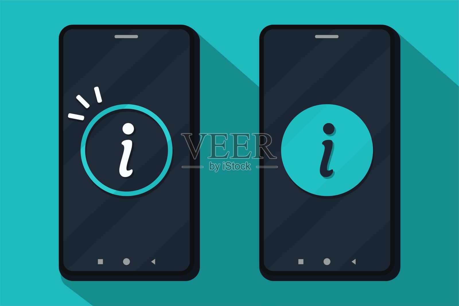 手机信息标志。说明向量插画图片素材