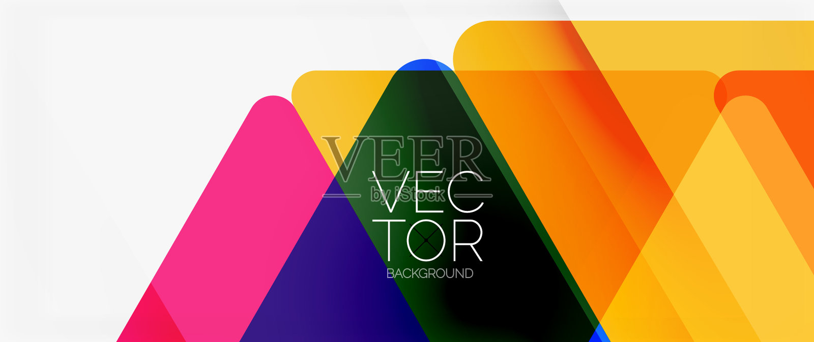 抽象背景色透明三角形插画图片素材