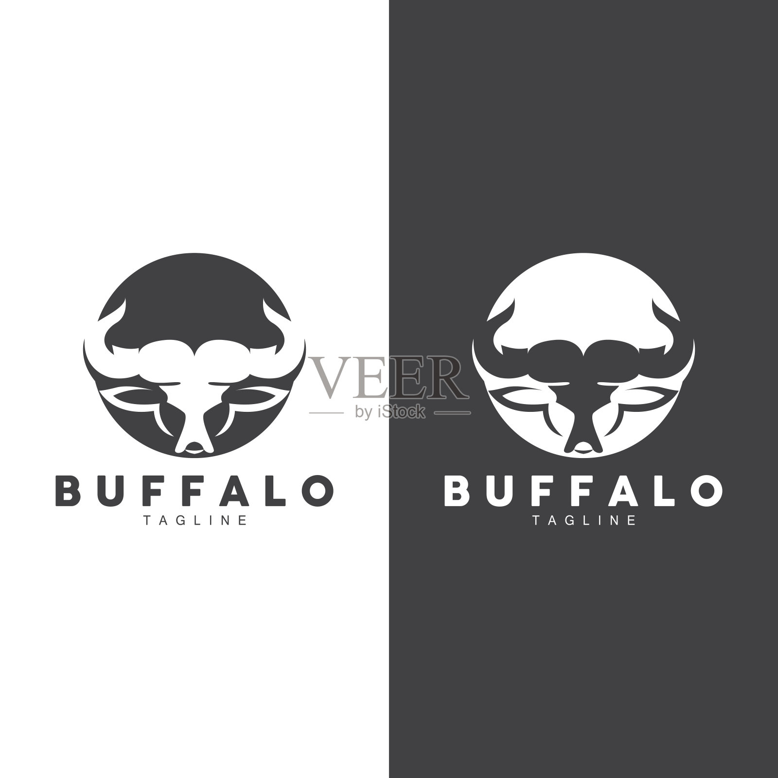 水牛符号模板矢量插图插画图片素材