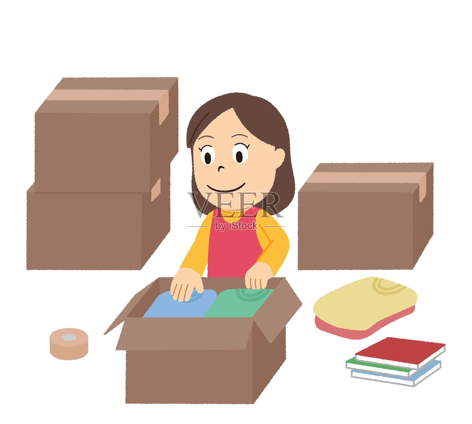 移动插画图片素材