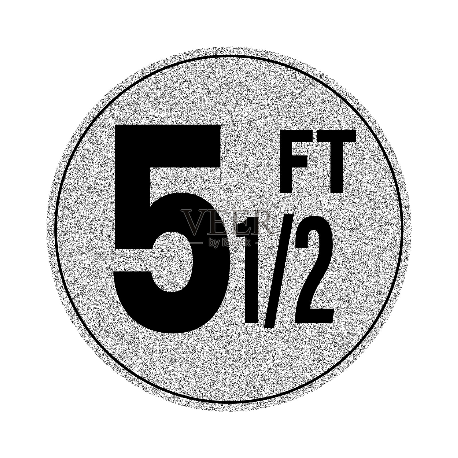 5 1/2英尺游泳池深度标记,游泳池数字标记,矢量。插画图片素材