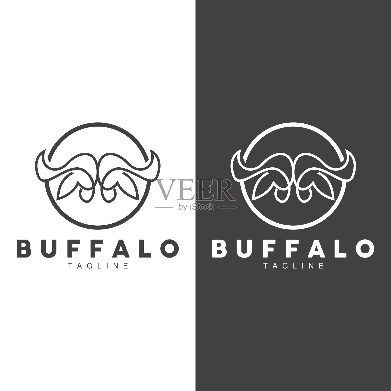 水牛符号模板矢量插图插画图片素材