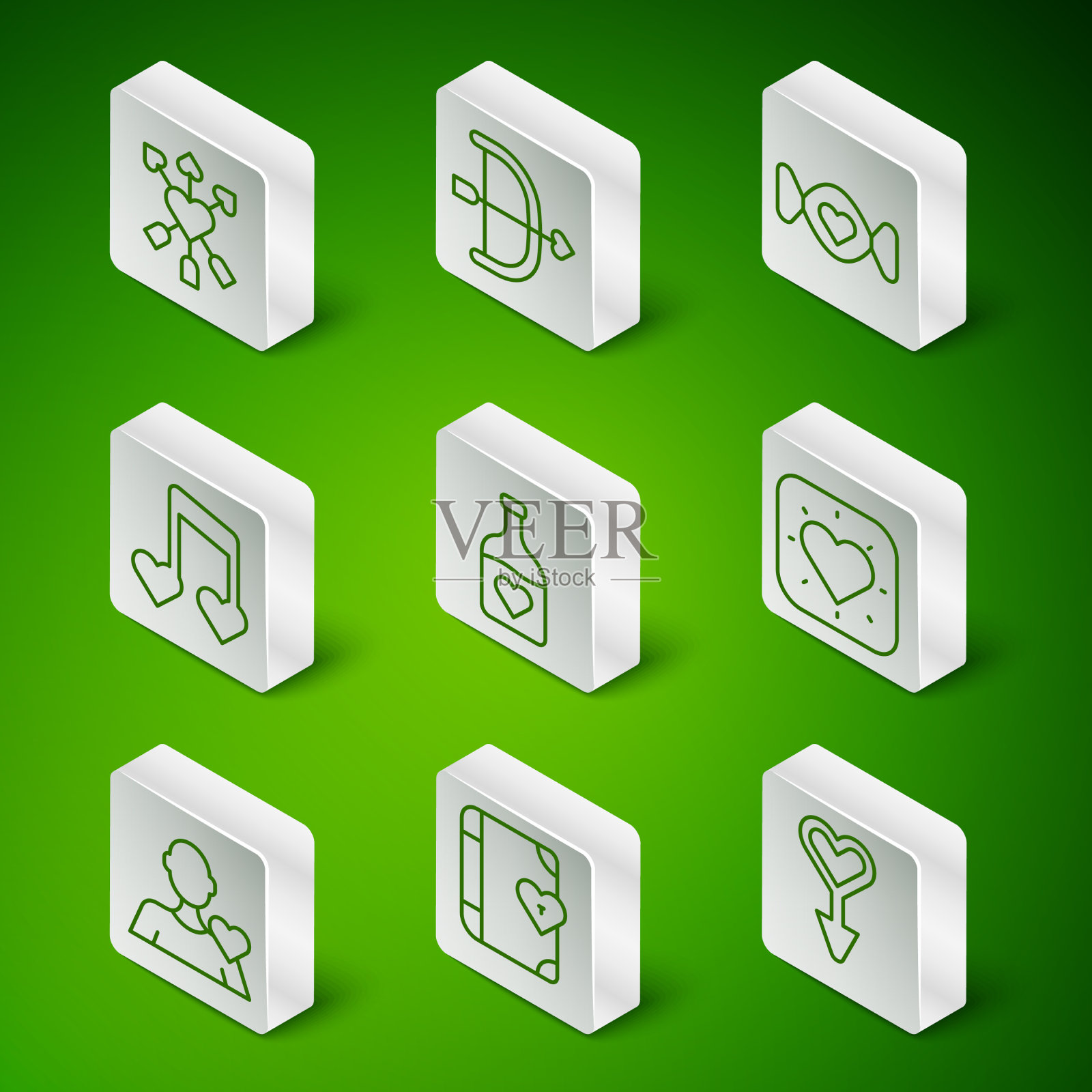 设定了女性性别象征爱情日记的爱情插画图片素材