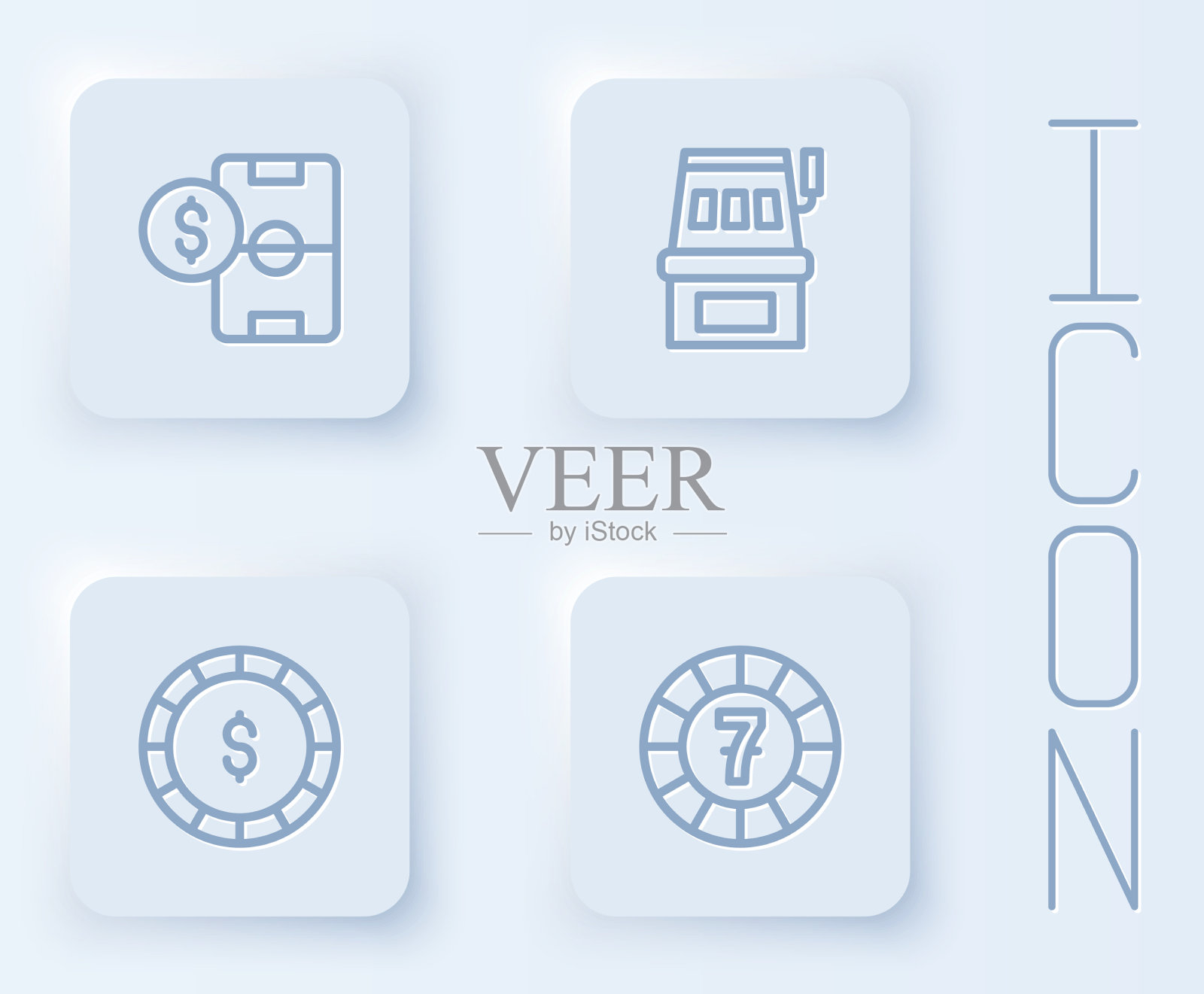 设线上足球投注钱老虎机插画图片素材