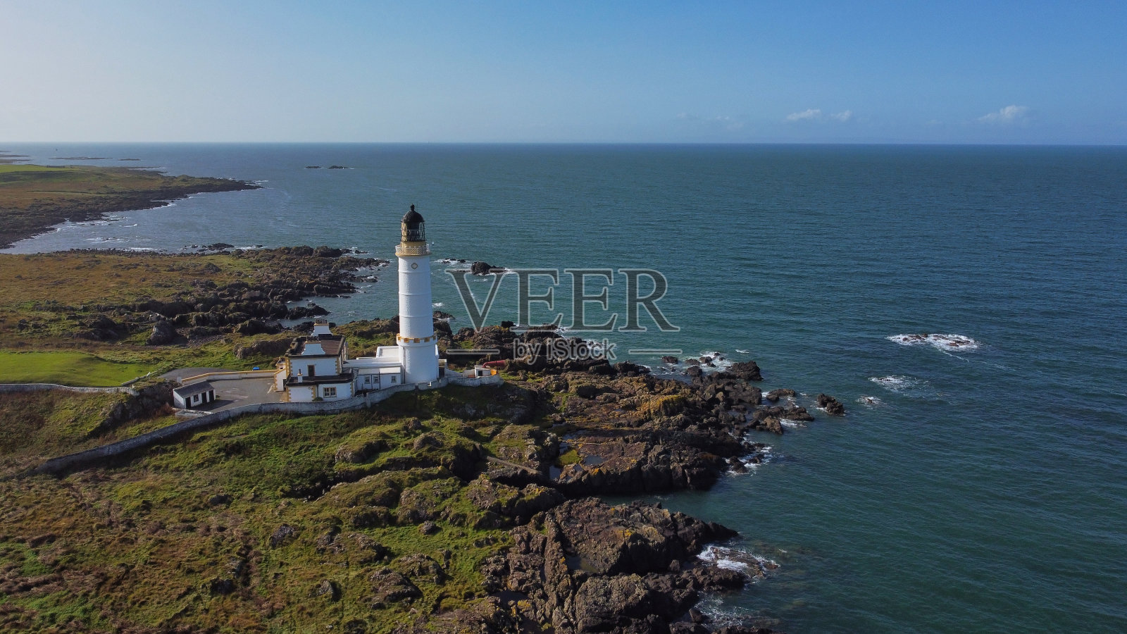 鸟瞰科斯沃尔灯塔,柯克科尔姆,邓弗里斯和加洛韦,苏格兰,英国照片摄影图片