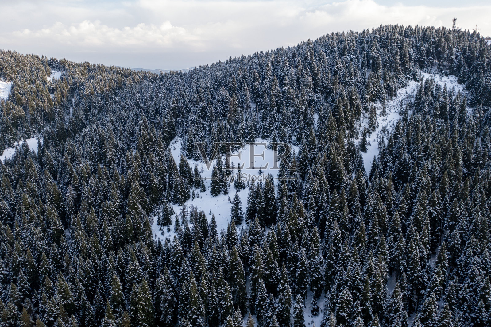 雪山鸟瞰图照片摄影图片