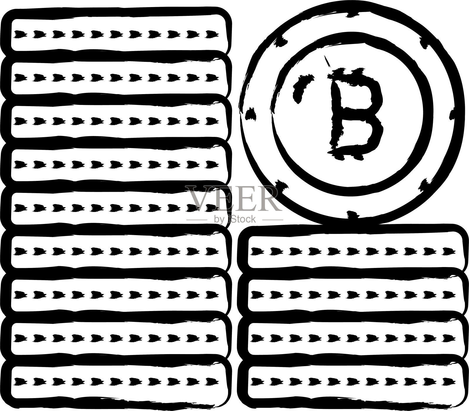 硬币手绘矢量插图插画图片素材