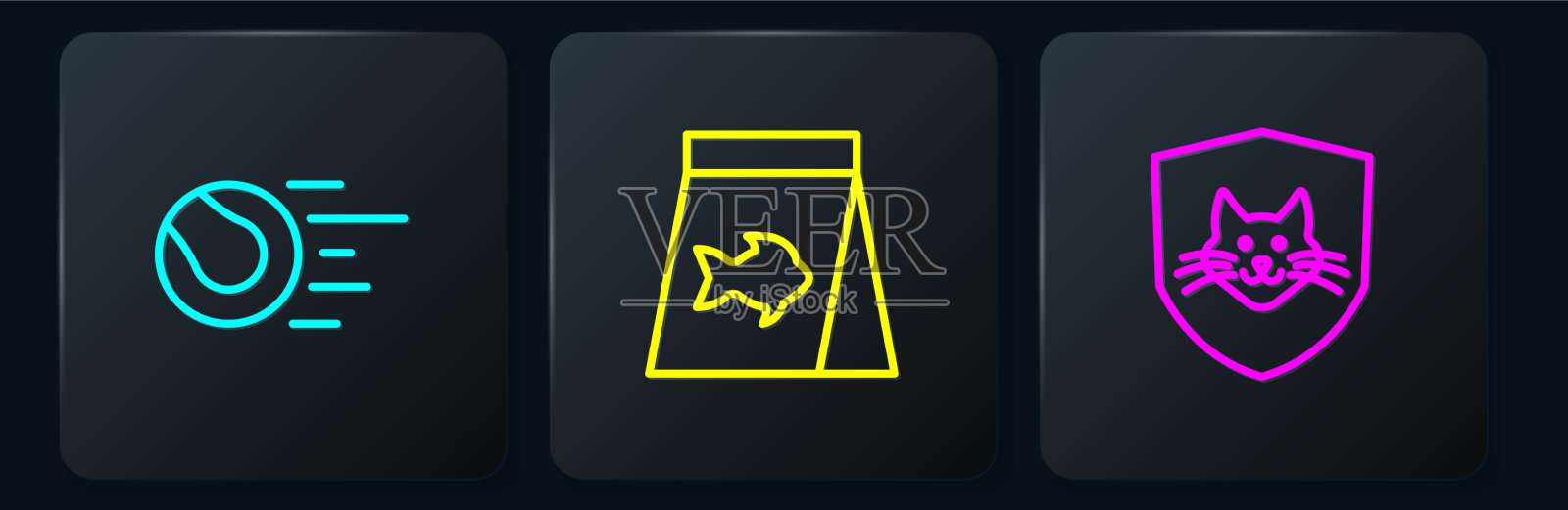 设线宠物玩具球动物健康保险插画图片素材