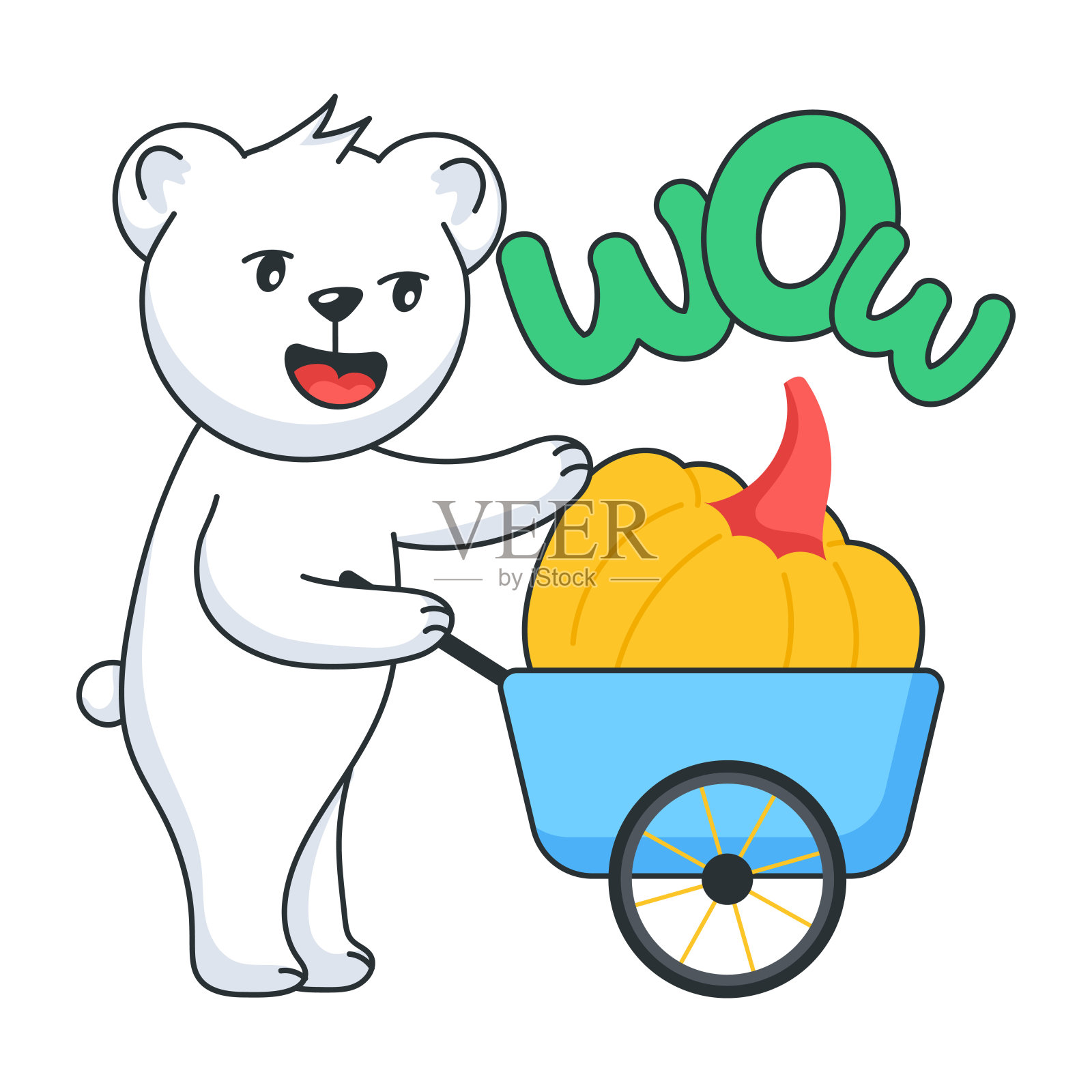 南瓜车插画图片素材