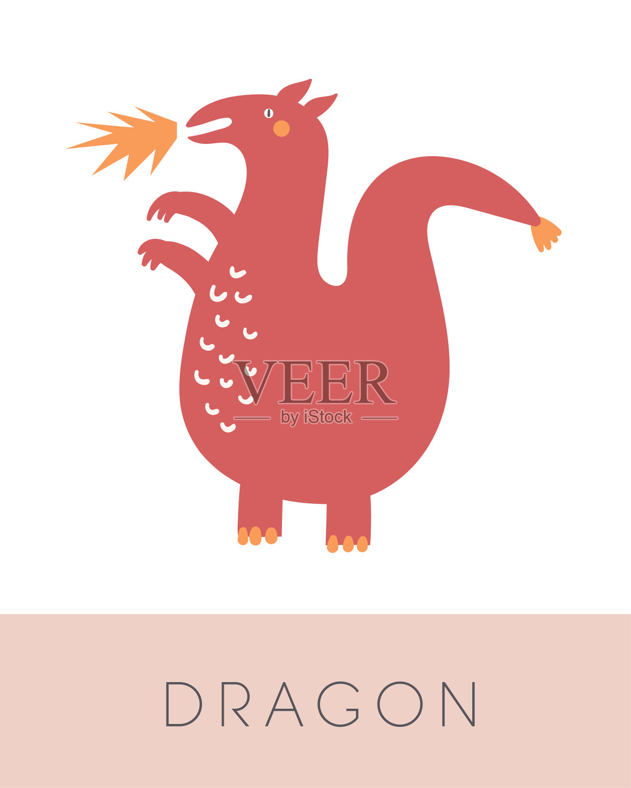 童话故事卡片。学习英语单词插画图片素材