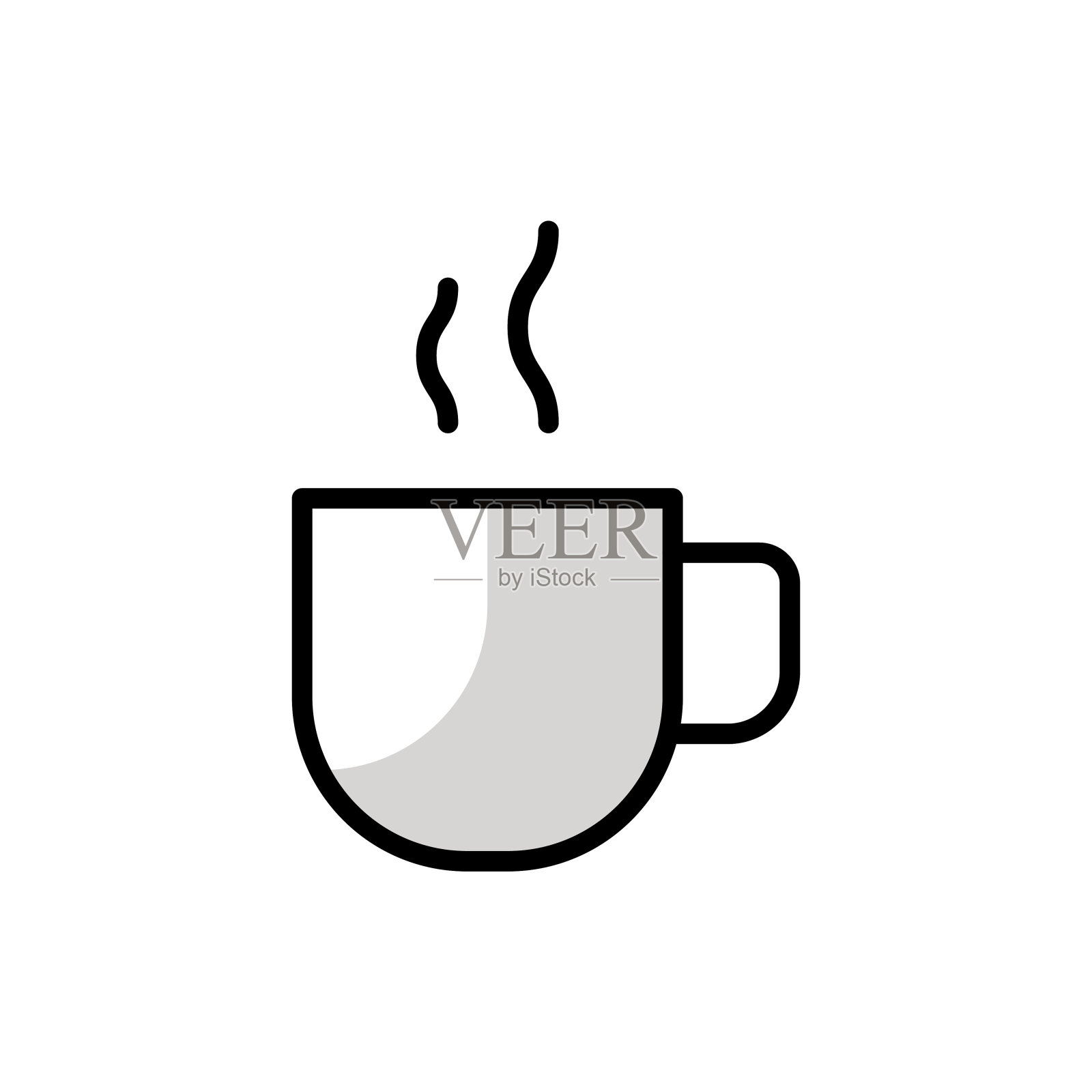 咖啡休息通用线图标设计与可编辑的笔触。适合网页,移动应用,UI, UX和GUI设计。插画图片素材