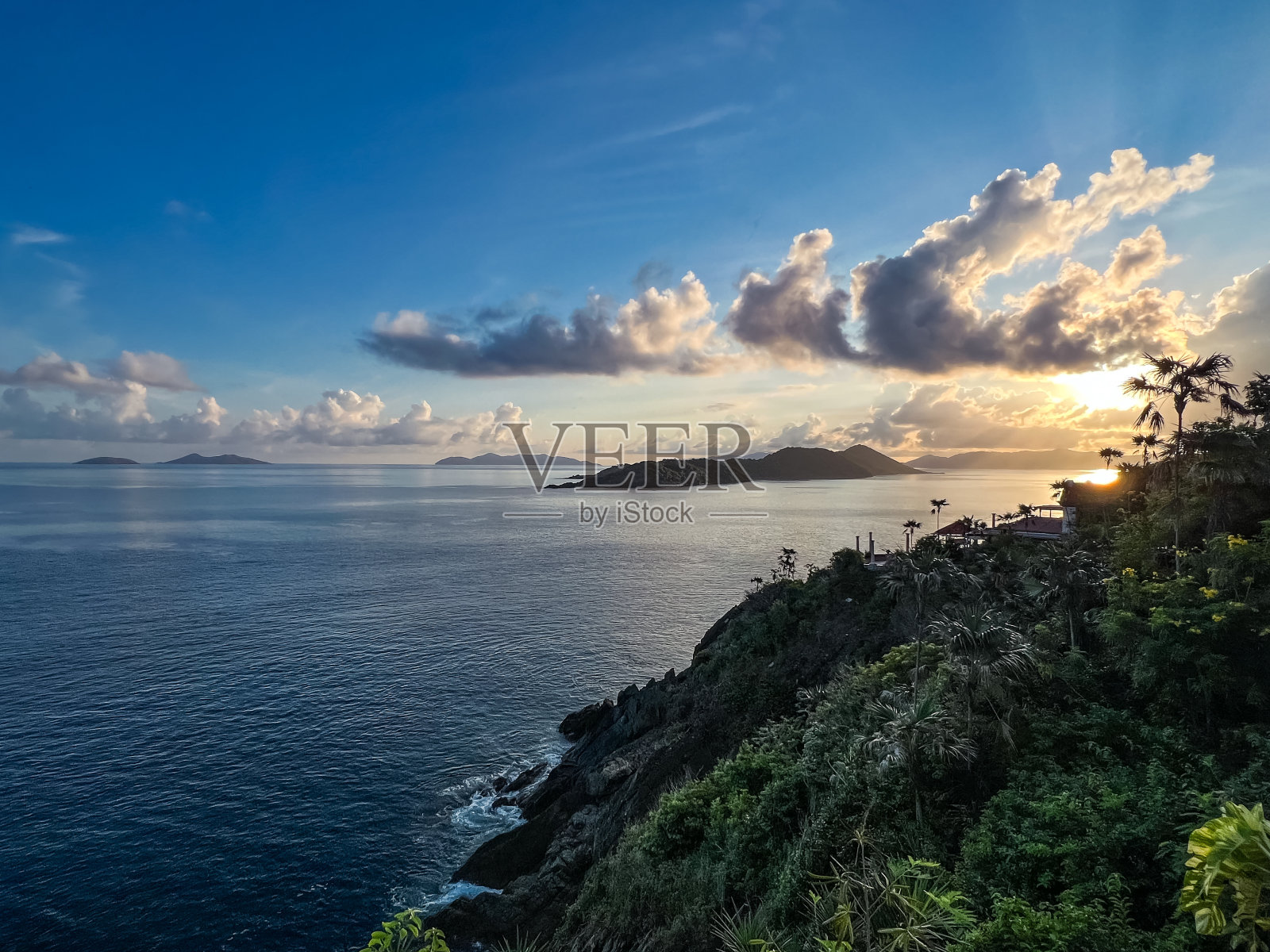 维尔京群岛悬崖边照片摄影图片