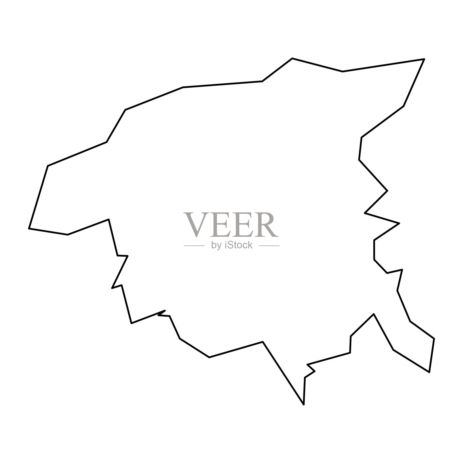 克利夫省地图,阿尔及利亚行政区划。插画图片素材