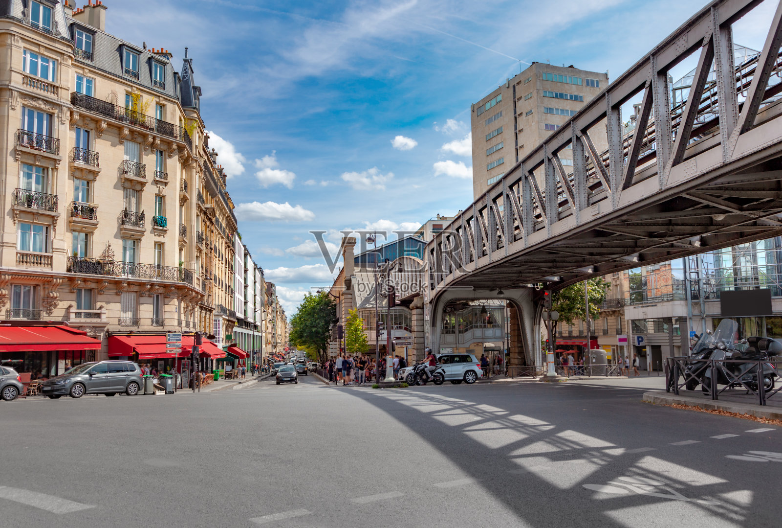 巴黎街头照片摄影图片