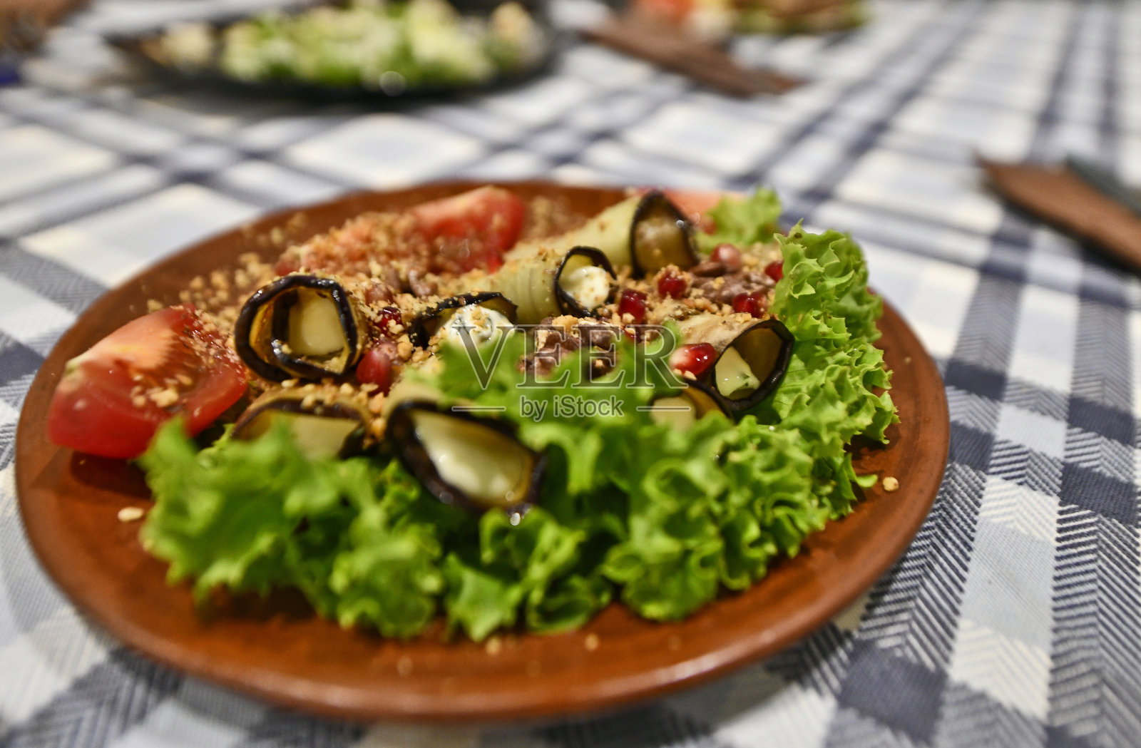 茄子卷照片摄影图片