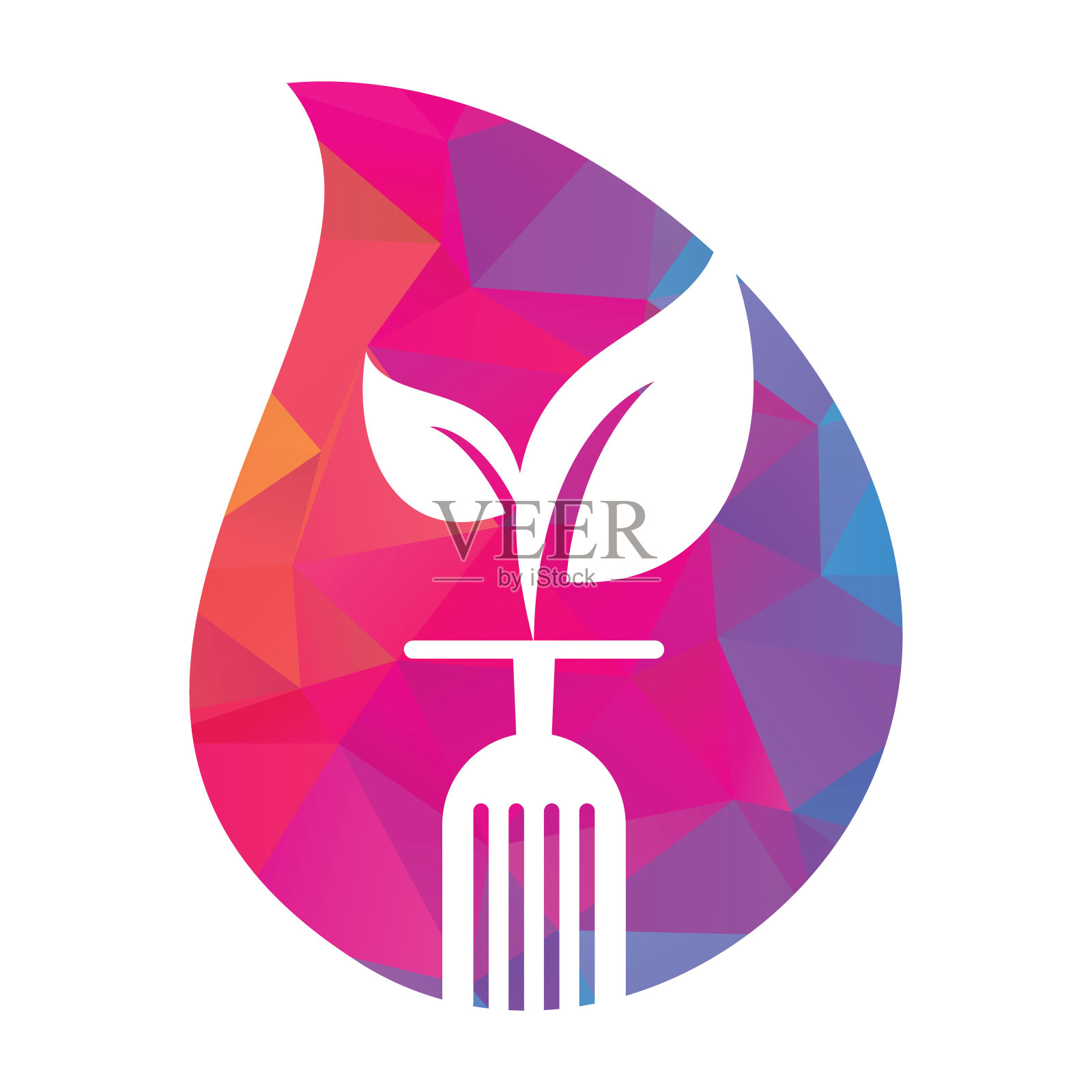 健康食品云形概念标志模板。插画图片素材