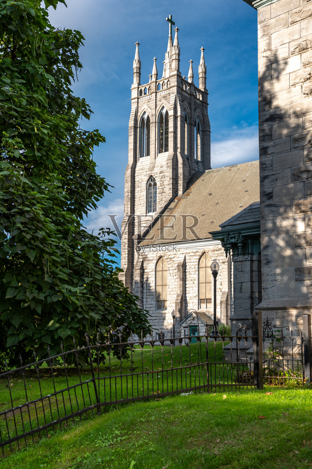 纽约州普拉茨堡的圣约翰浸信会教堂/教区牧师照片摄影图片