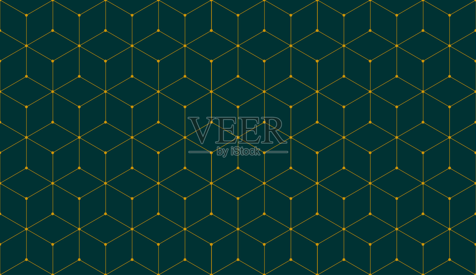 矢量无缝立方六边形图案与点。抽象几何低多边形背景。时尚的网格纹理。插画图片素材