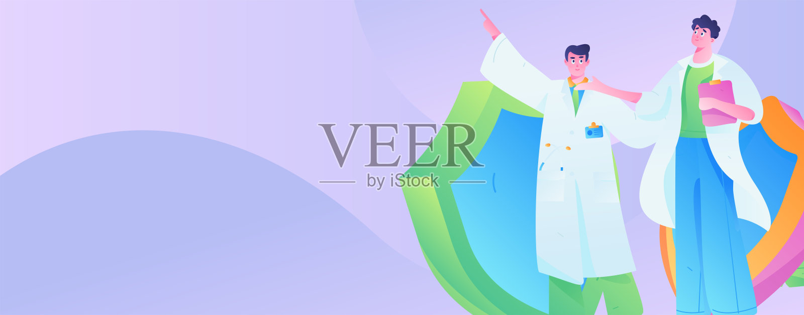 医学人物抗击疫情的平面矢量概念操作手绘插图插画图片素材