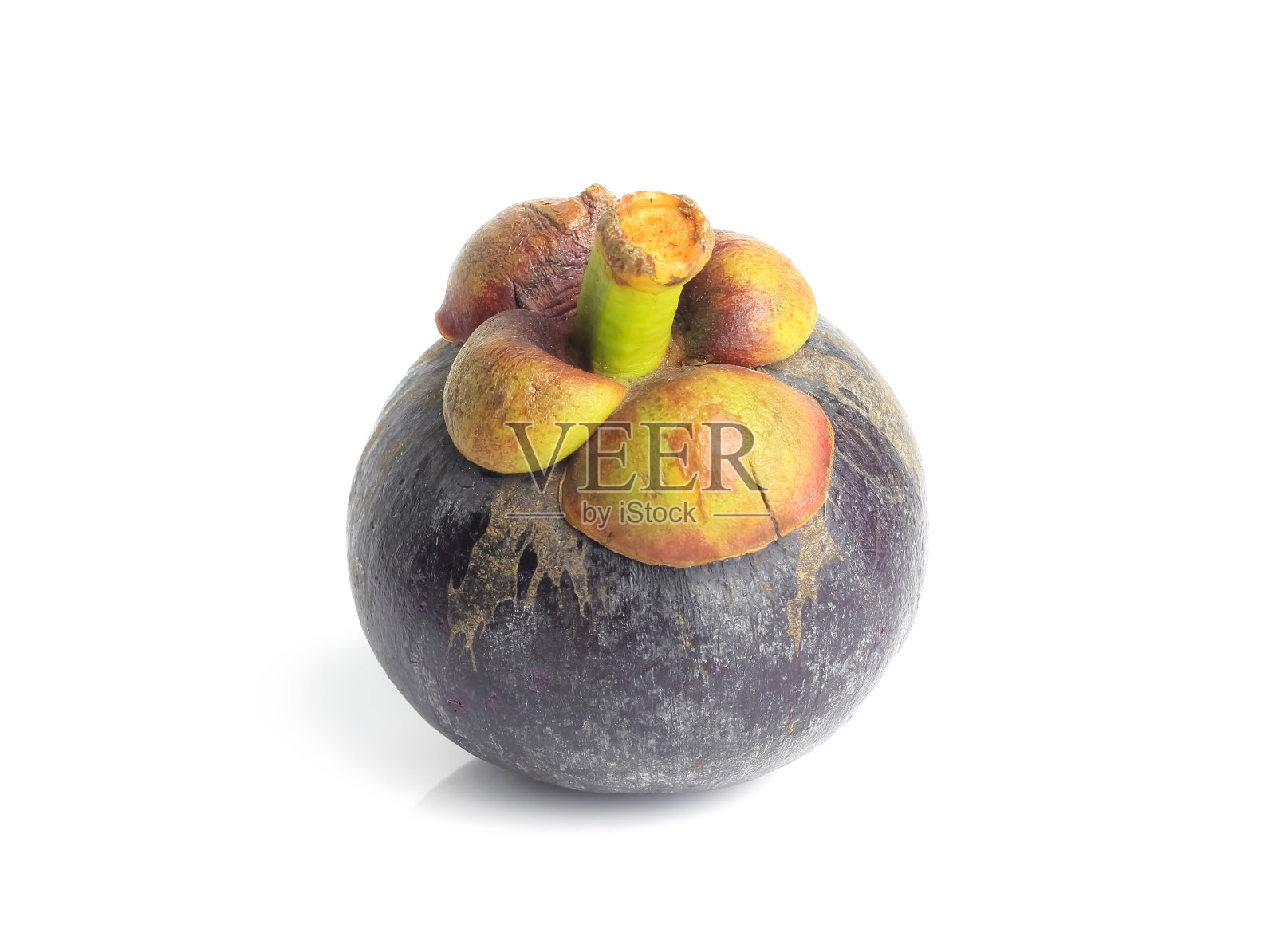 山竹被隔离在白色背景上。剪切路径。照片摄影图片