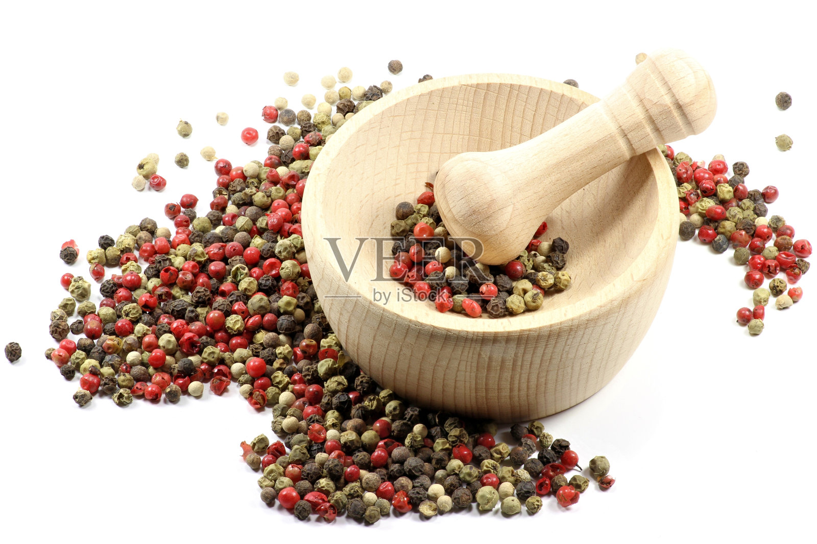 用木臼混合胡椒照片摄影图片