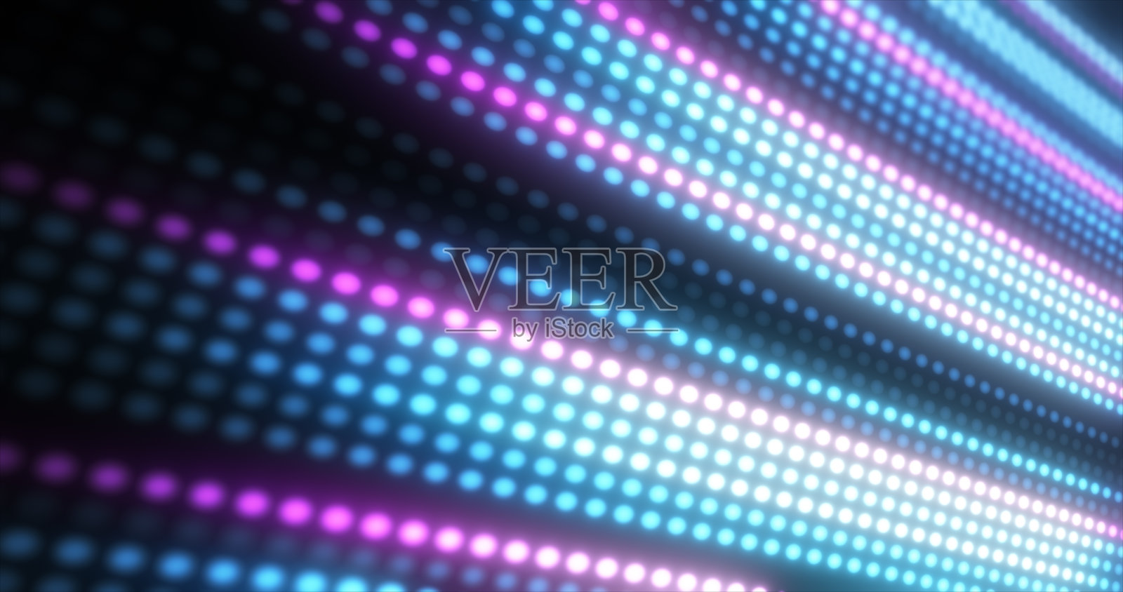 抽象明亮的蓝色背景图案飞行圈的点和发光的未来主义数字能量神奇明亮的粒子照片摄影图片