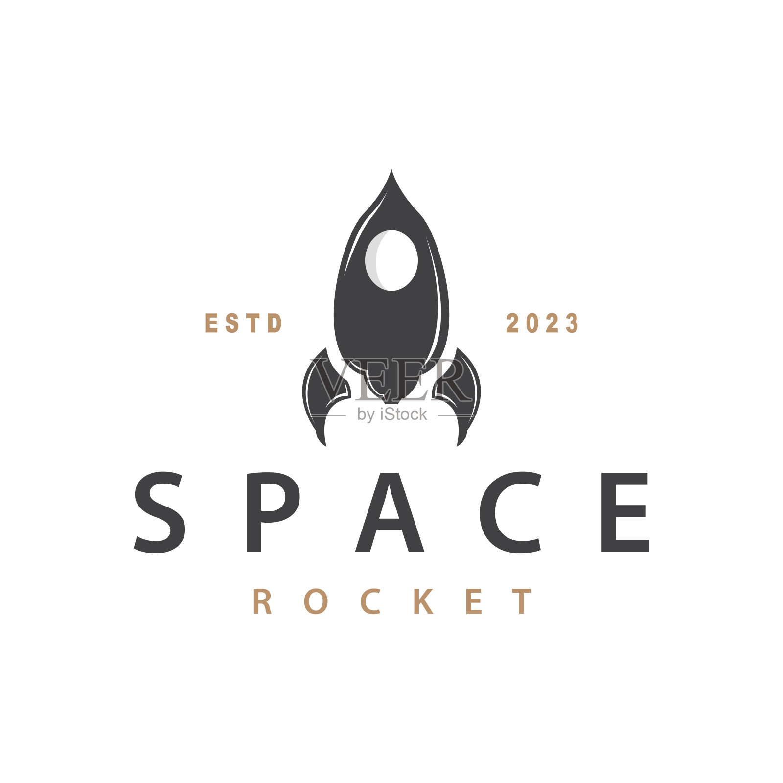 空间火箭标志设计,空间车辆技术矢量,简单的模板现代插图插画图片素材