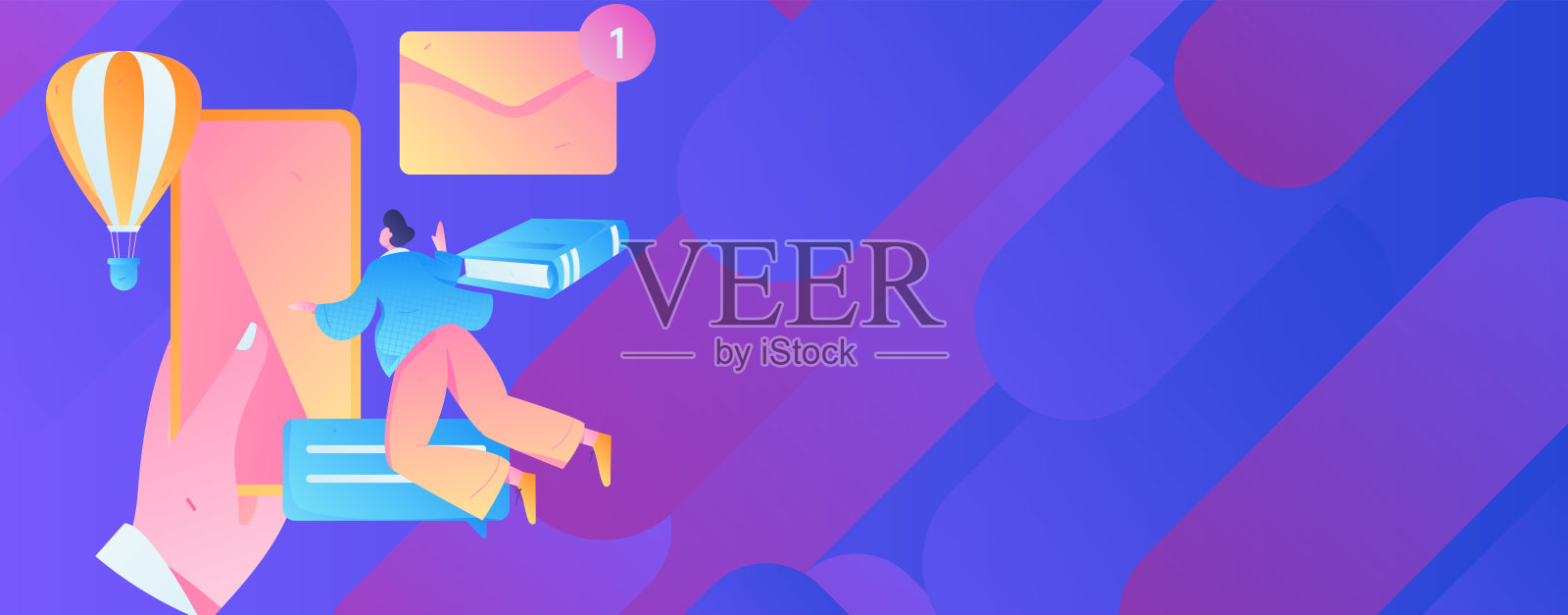 教育学习人平面矢量概念手绘插画插画图片素材