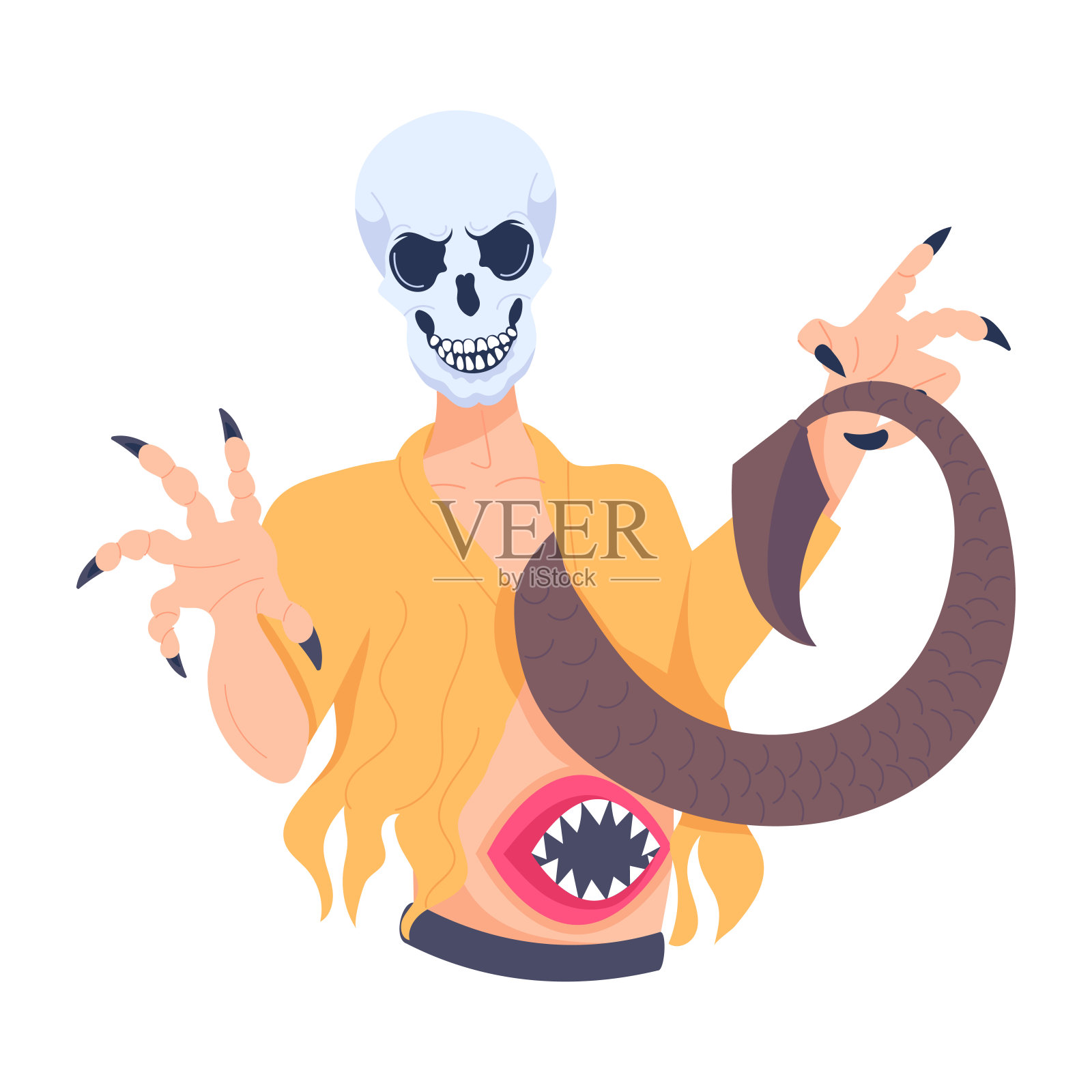 邪恶的角色插画图片素材