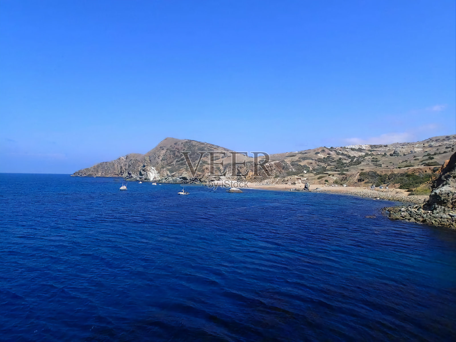 卡塔利娜岛海岸线照片摄影图片