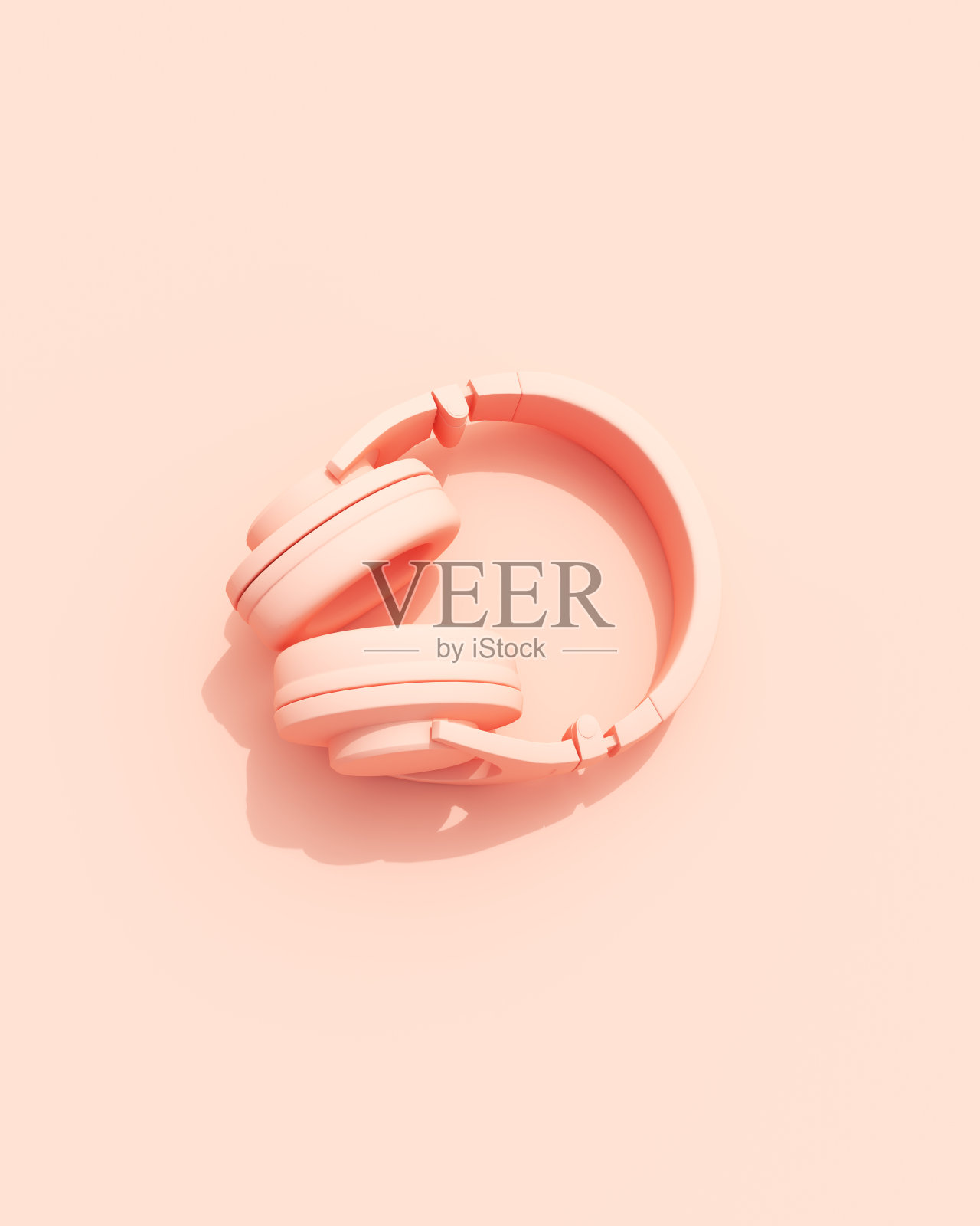 玫瑰粉色耳机乐器设备平铺对角线制作背景壁纸照片摄影图片