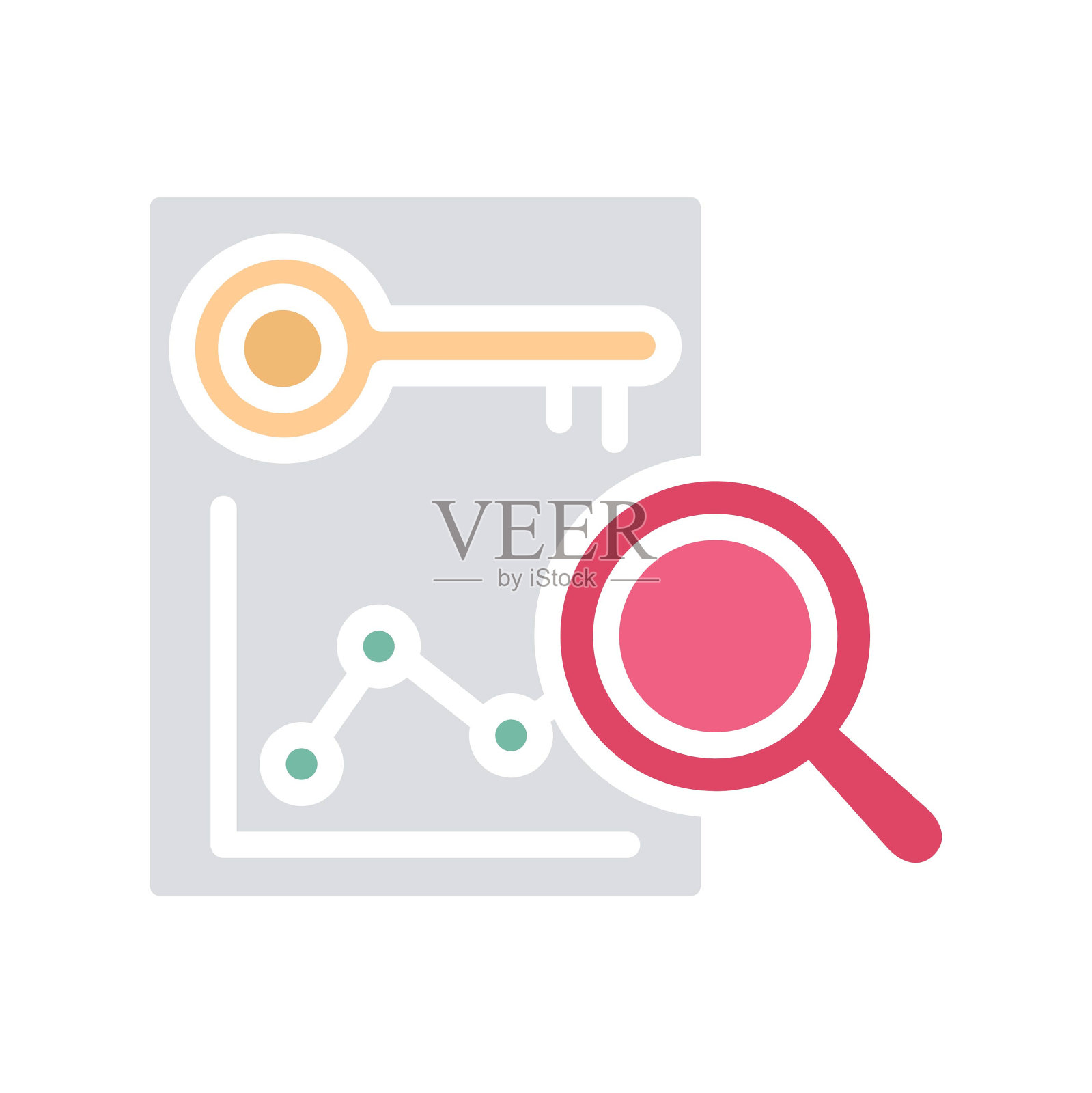 数据分析孤立的矢量图标,可以很容易地修改或编辑插画图片素材