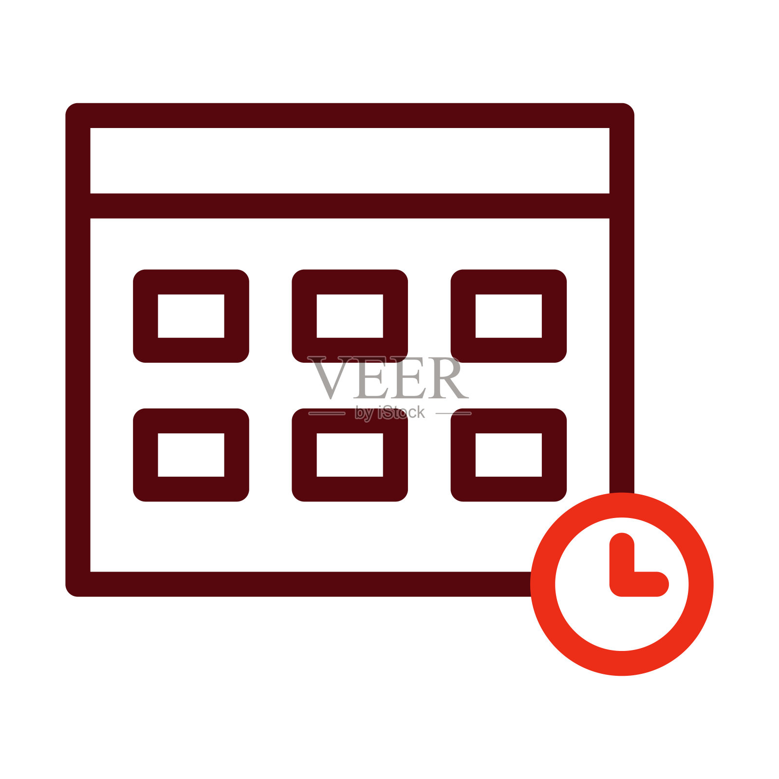 事件管理矢量粗线两个颜色图标为个人和商业用途。插画图片素材