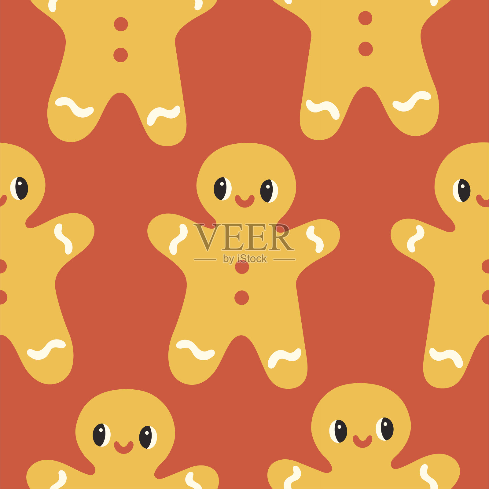 新年无缝图案。手绘图案。用于印刷、包装纸、设计、织物、装饰、礼品、背景等。矢量图插画图片素材