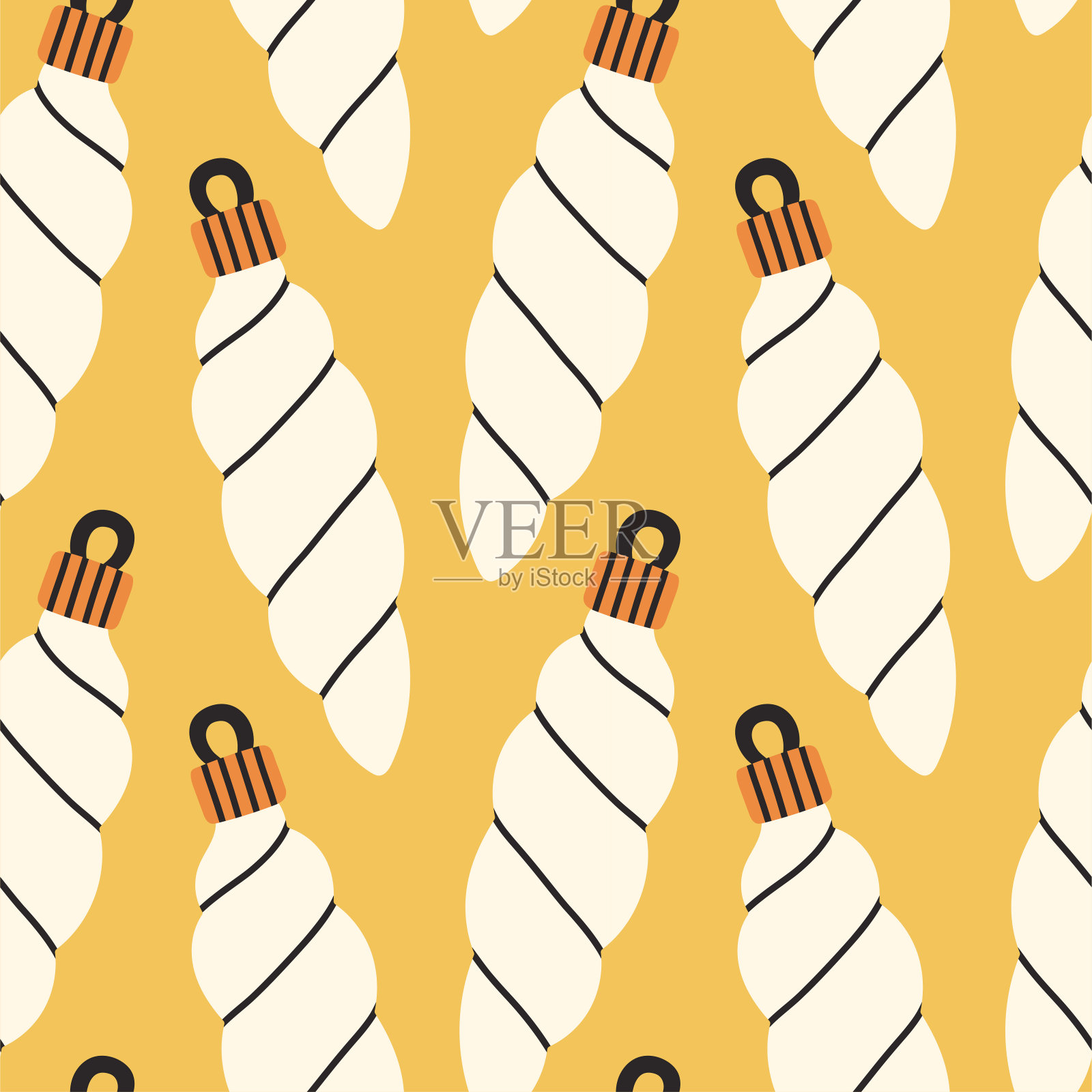 新年无缝图案。手绘图案。用于印刷、包装纸、设计、织物、装饰、礼品、背景等。矢量图插画图片素材